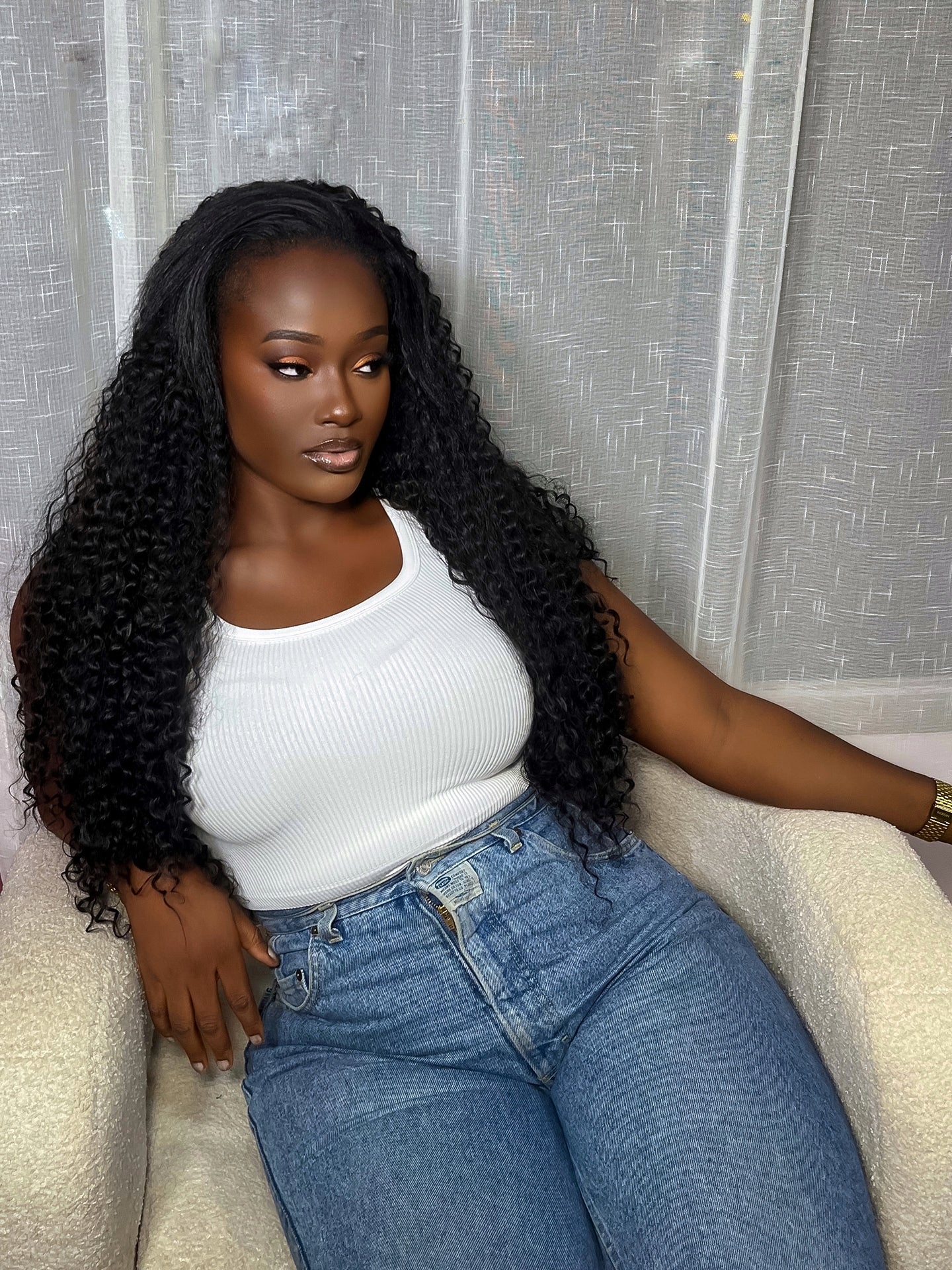LOURA LOOSE WAVE CURL HALF WIG