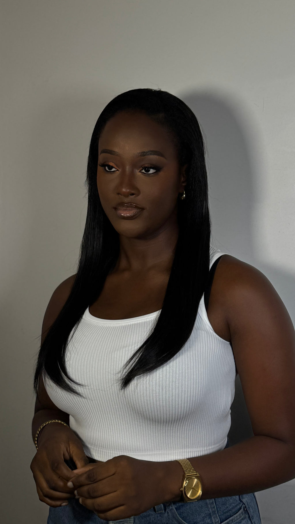 LOURA YAKI STRAIGHT HALF WIG